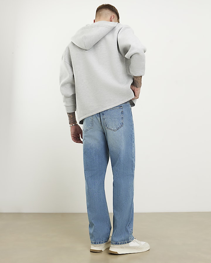 blu fit loose shorts in denim