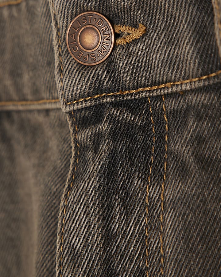 marrone lavato i jeans loose fit