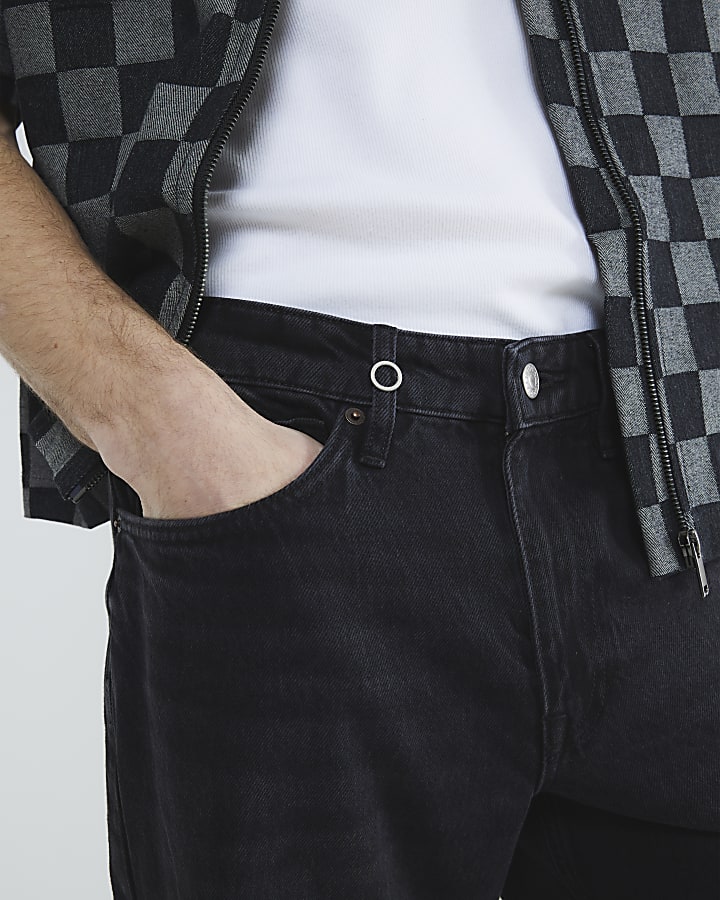 nero lavato loose fit jeans