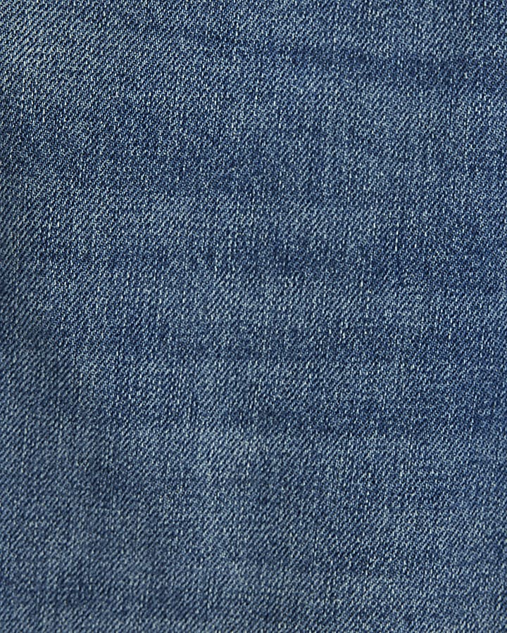 blu loose fit mid wash jeans