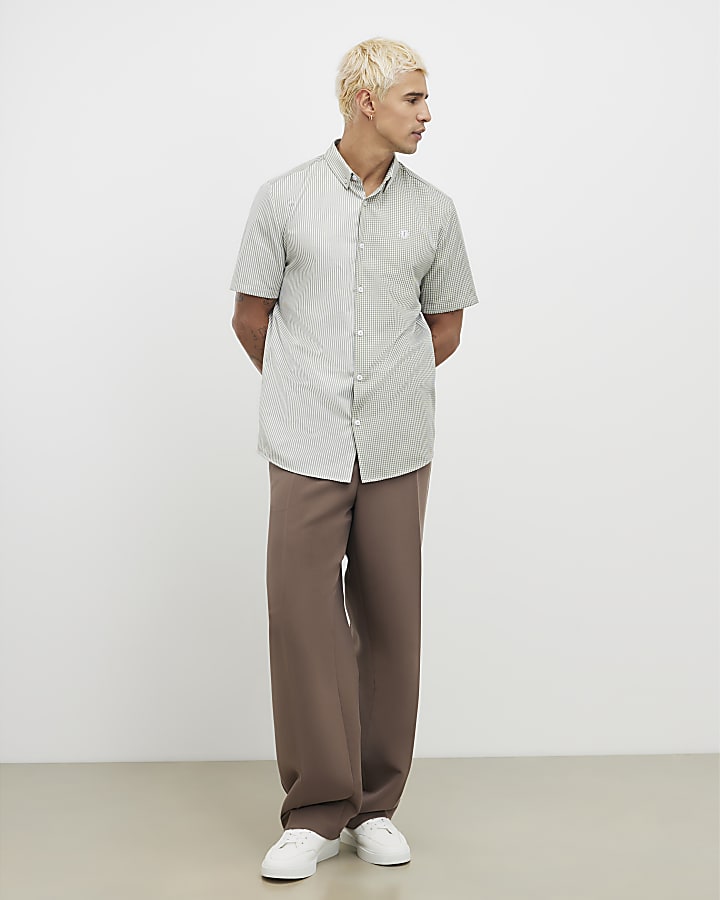 verde slim fit impiombato rr shirt