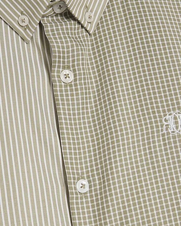 verde slim fit impiombato rr shirt