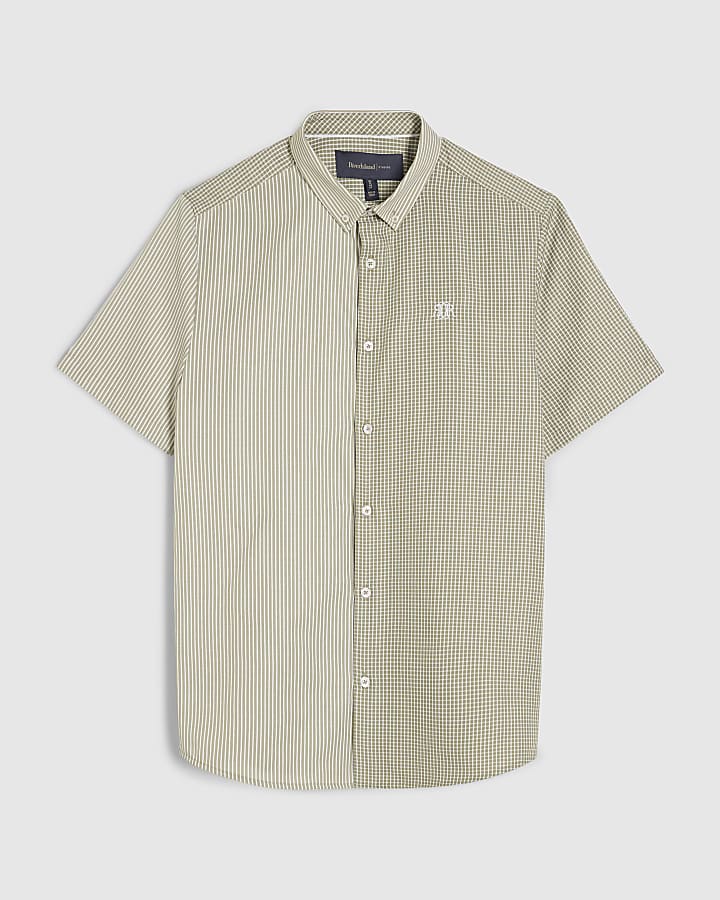 verde slim fit impiombato rr shirt