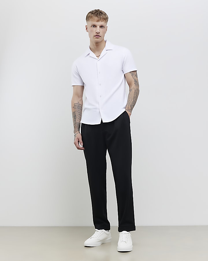 white muscle fit anello batter docchio shirt