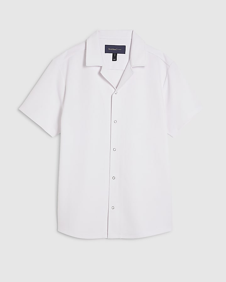 white muscle fit anello batter docchio shirt