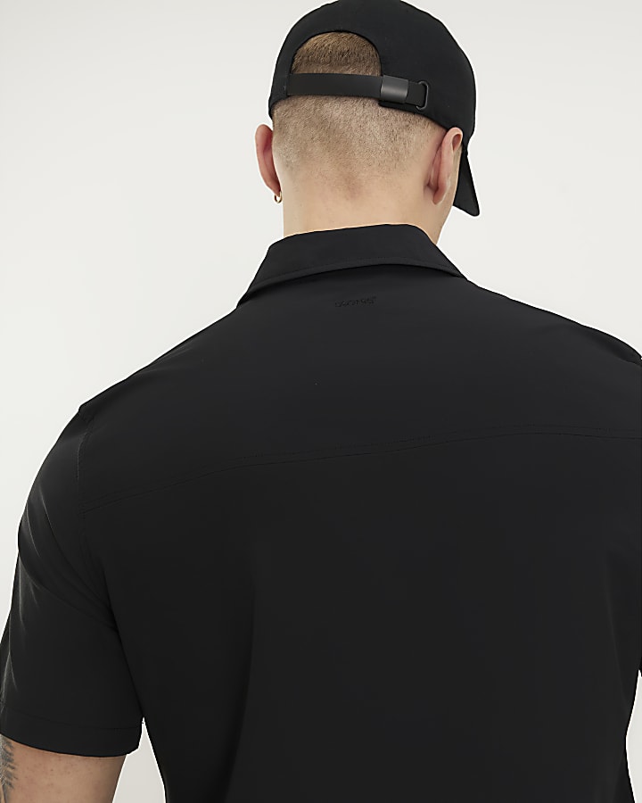 nero muscle fit zip shirt