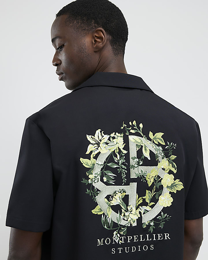 nero vestibilità regolare montpellier studios shirt