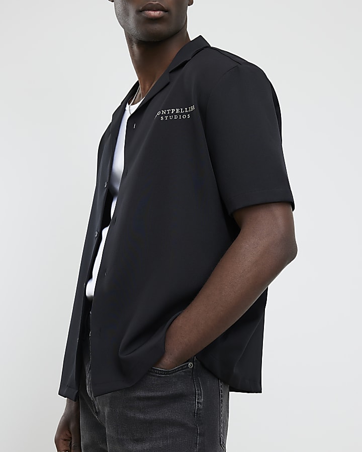 nero vestibilità regolare montpellier studios shirt