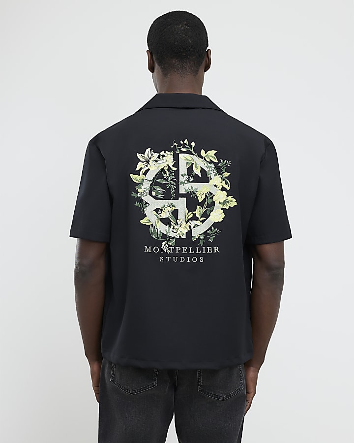 nero vestibilità regolare montpellier studios shirt