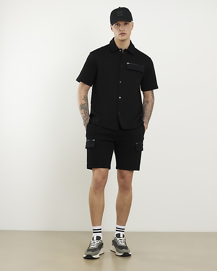 nero regular fit premium shirt manica corta