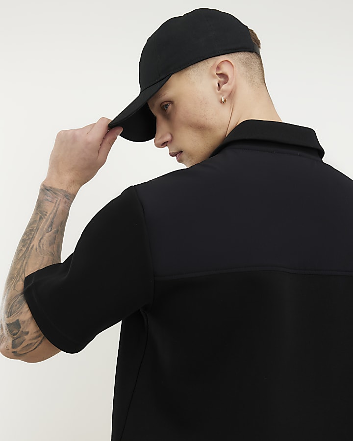 nero regular fit premium shirt manica corta