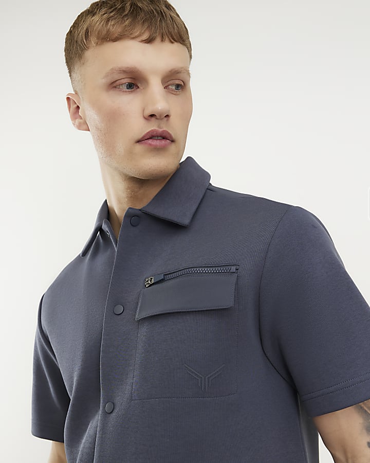 grigio premium regular fit nylon pocket shirt