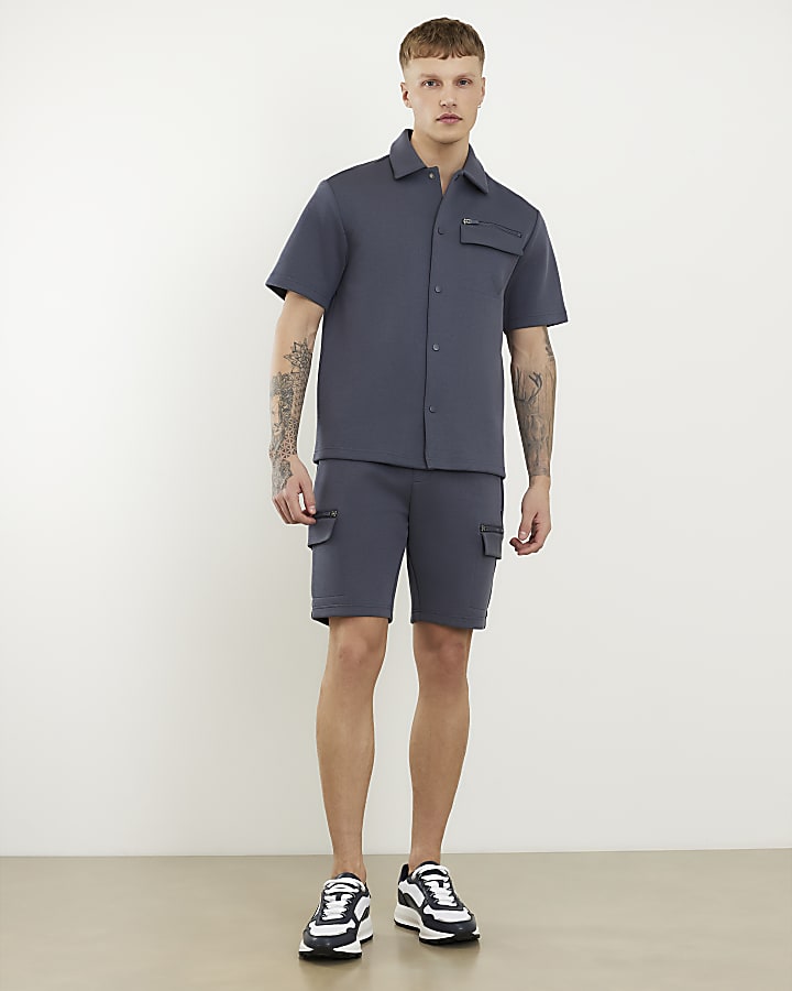 grigio premium regular fit nylon pocket shirt