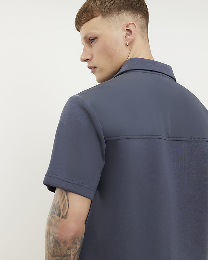 grigio premium regular fit nylon pocket shirt