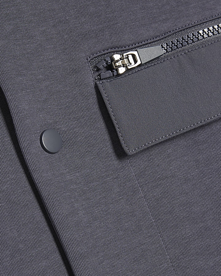 grigio premium regular fit nylon pocket shirt
