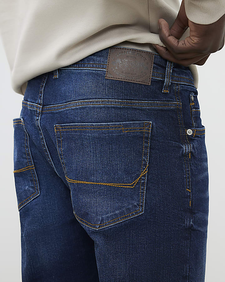 blu skinny fit mid wash jeans