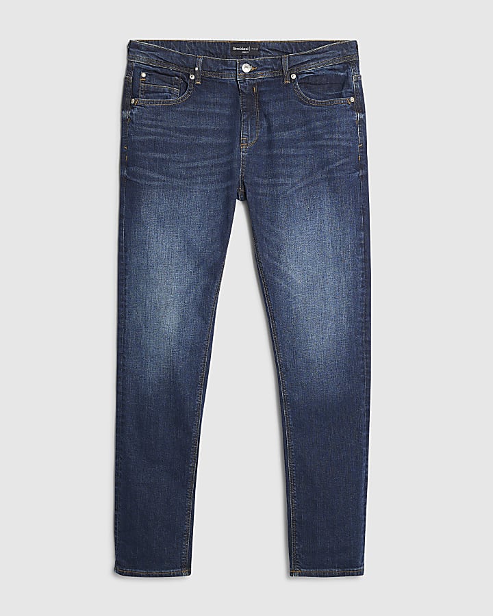 blu skinny fit mid wash jeans