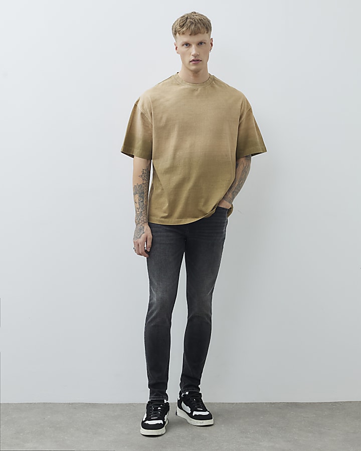 nero lavato i jeans skinny fit
