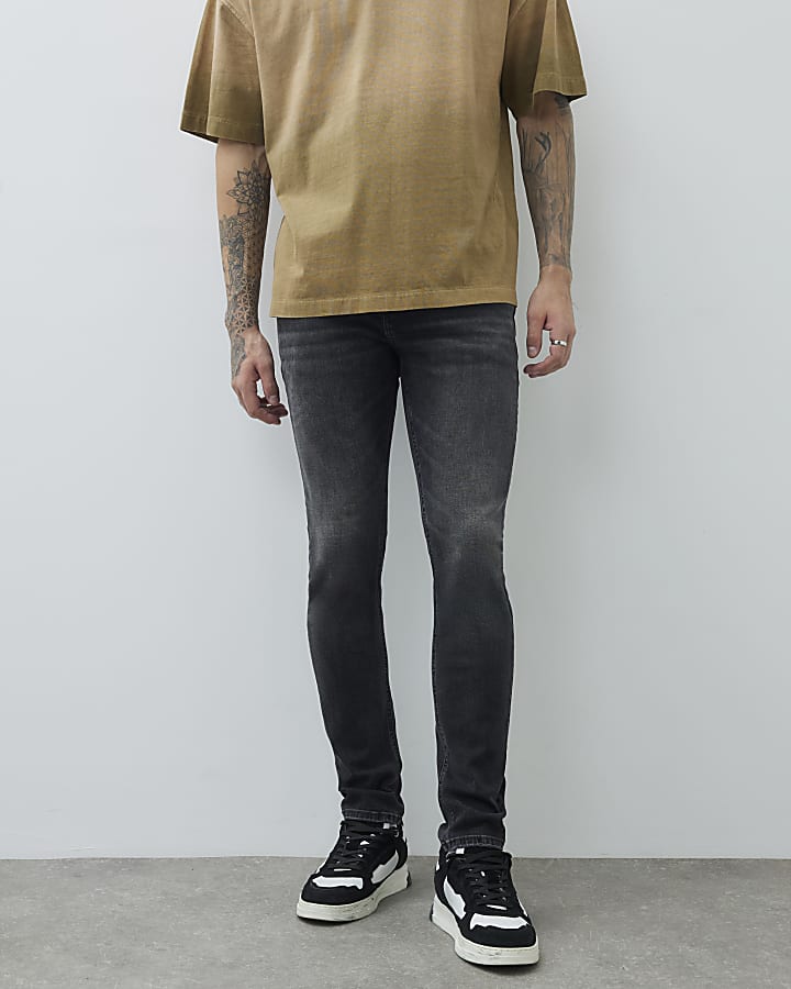nero lavato i jeans skinny fit