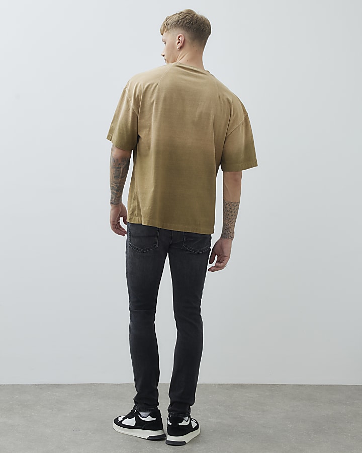nero lavato i jeans skinny fit