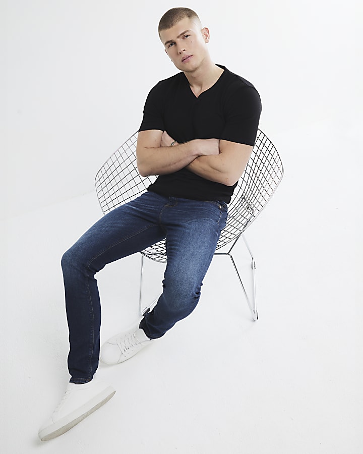 blu skinny fit jeans