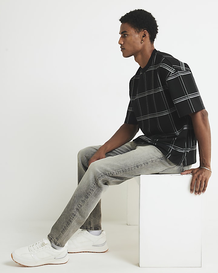 grigio slim fit lavato i jeans