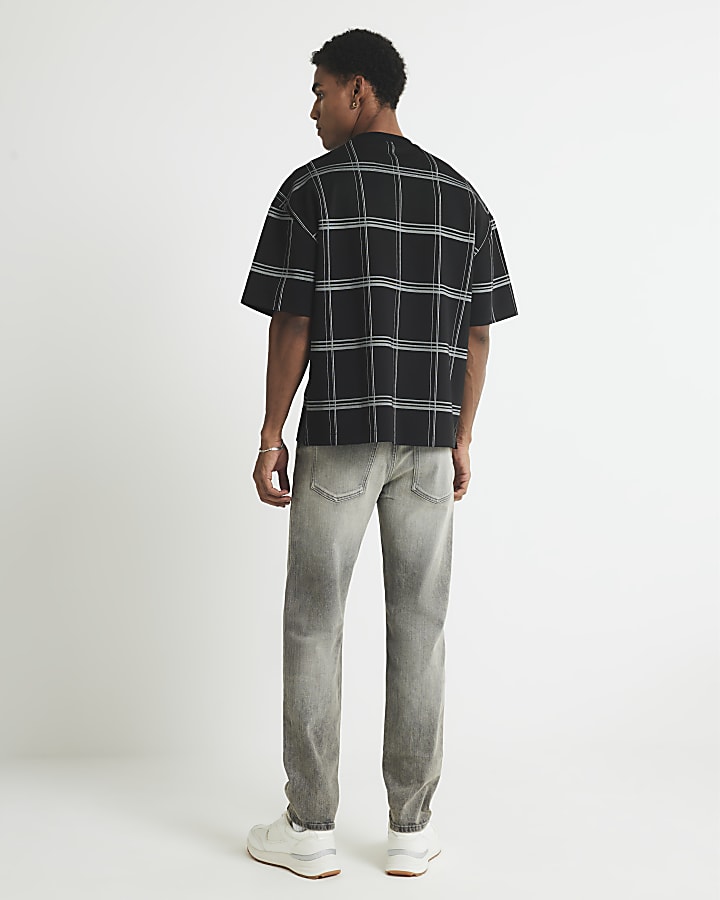 grigio slim fit lavato i jeans