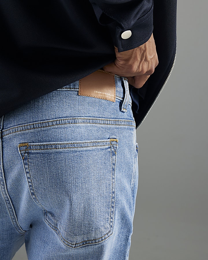 la luce blu wash slim fit jeans