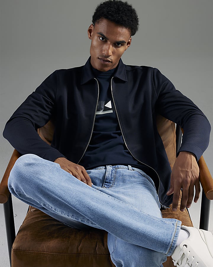 la luce blu wash slim fit jeans