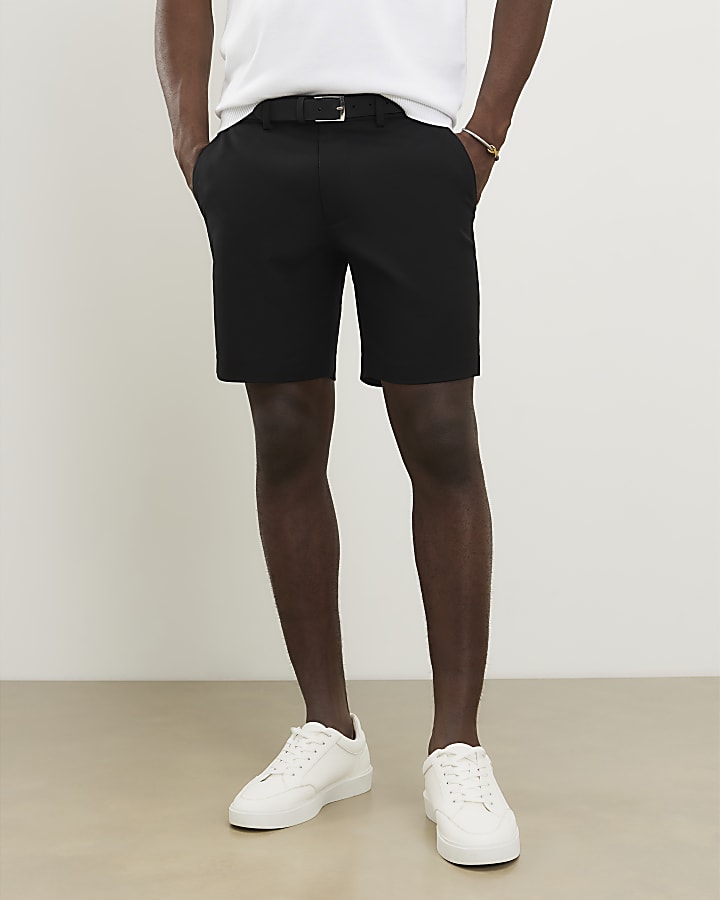 nero con cintura slim fit chino shorts