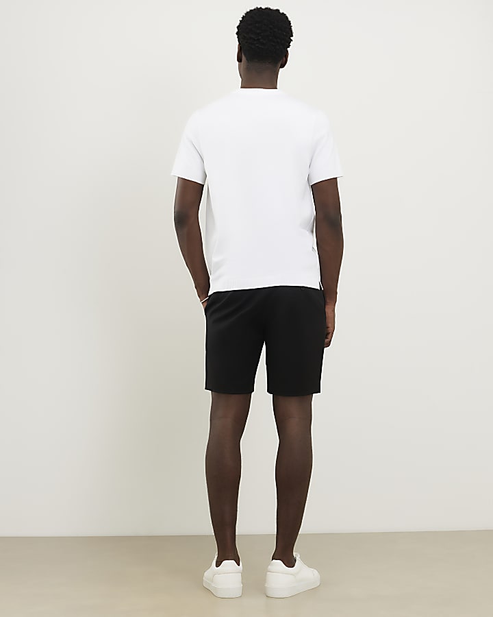 nero con cintura slim fit chino shorts