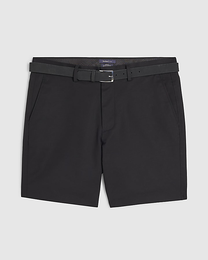 nero con cintura slim fit chino shorts