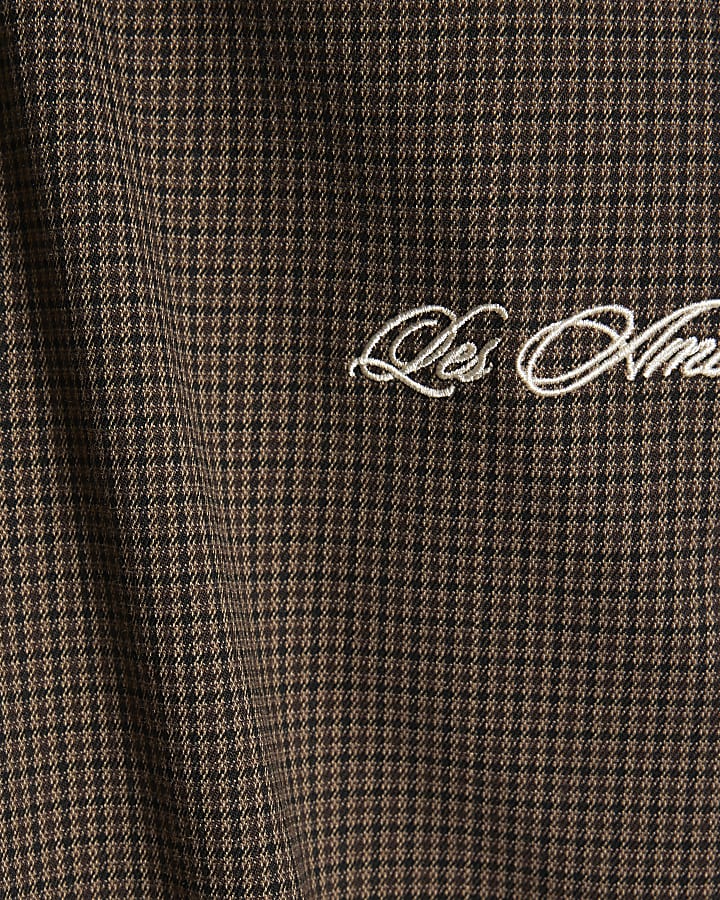 marrone slim fit puppytooth di sottofondo pantaloni