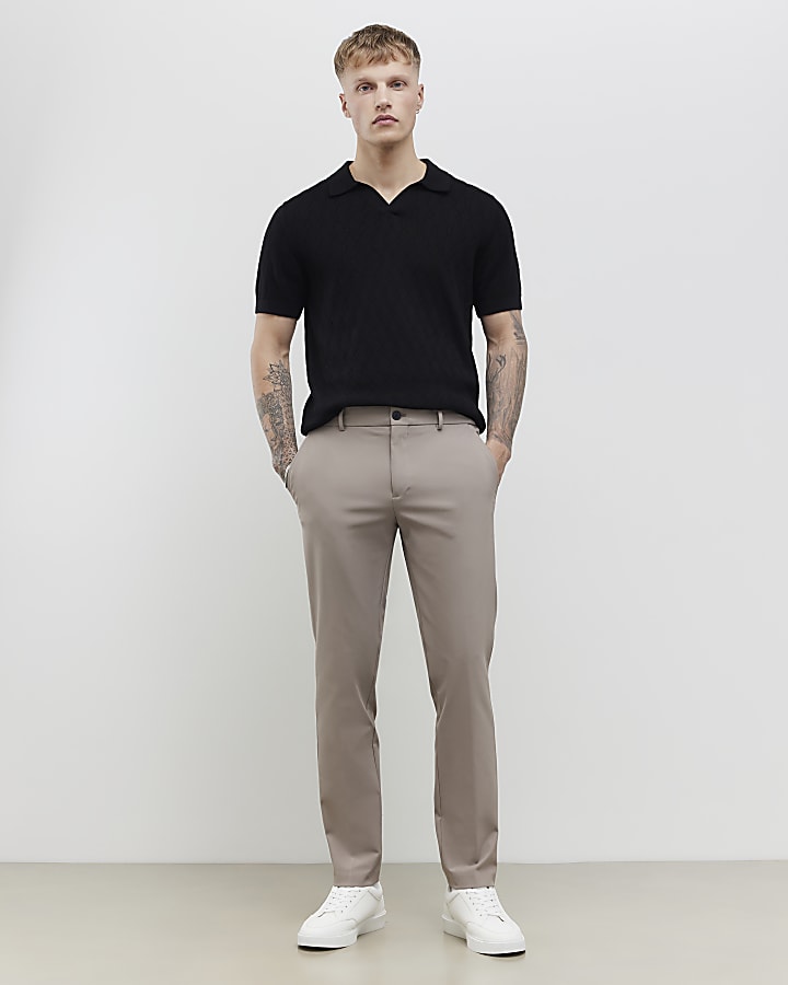 beige pantaloni skinny fit
