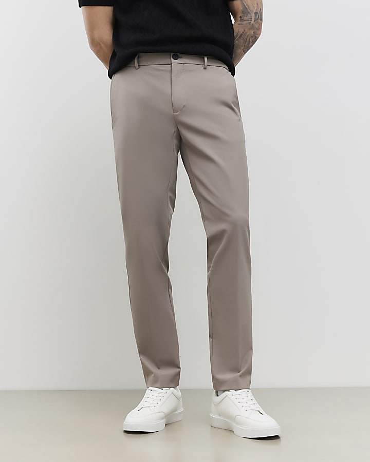 beige pantaloni skinny fit