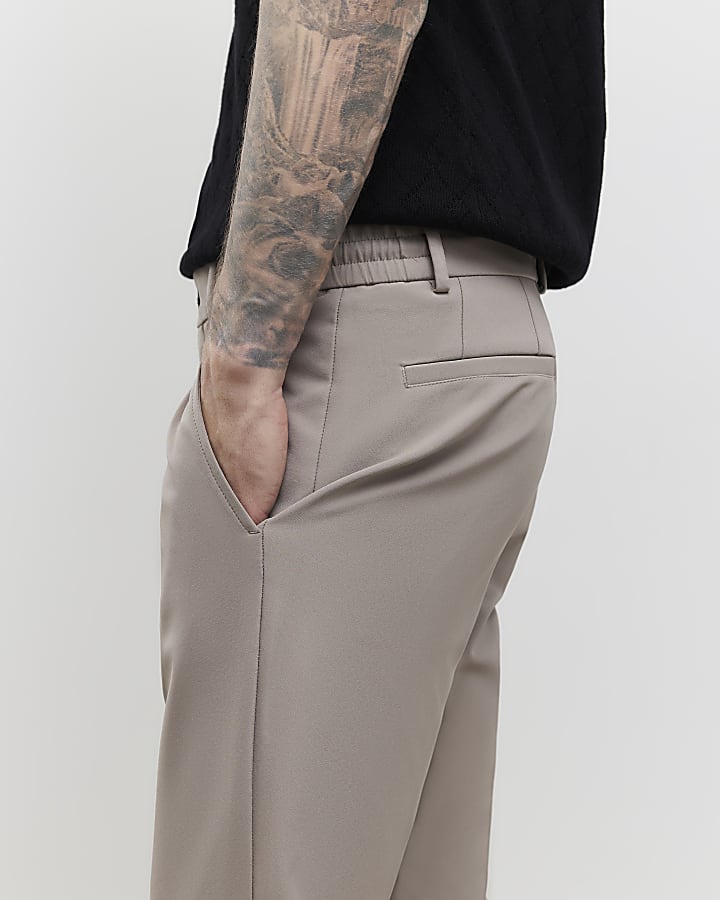 beige pantaloni skinny fit