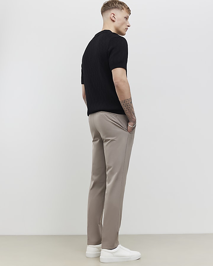 beige pantaloni skinny fit