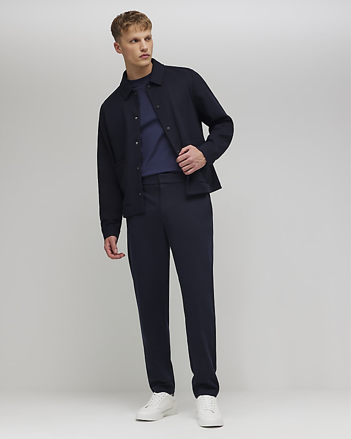 navy slim fit pantaloni texture