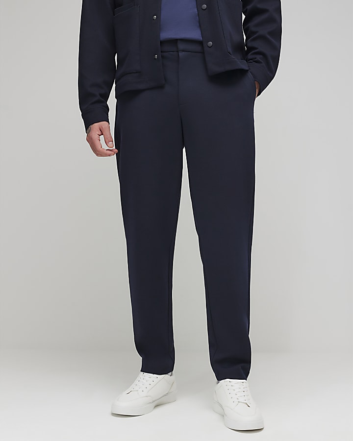 navy slim fit pantaloni texture
