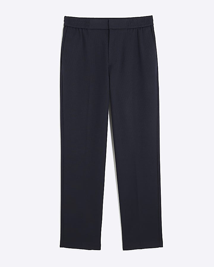 navy slim fit pantaloni texture