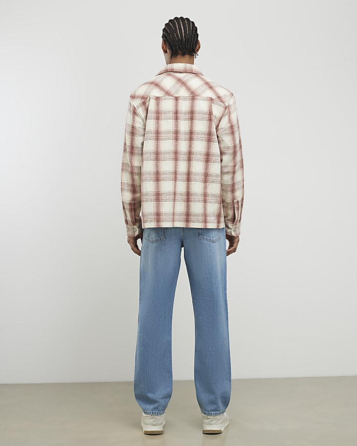 blu lavato i jeans gamba dritta