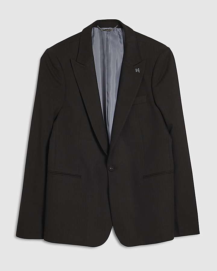 marrone slim fit giacca