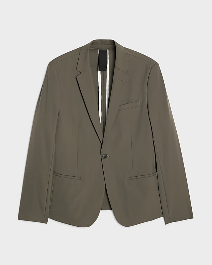 khaki skinny fit giacca