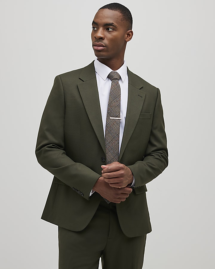 verde slim fit giacca strutturata