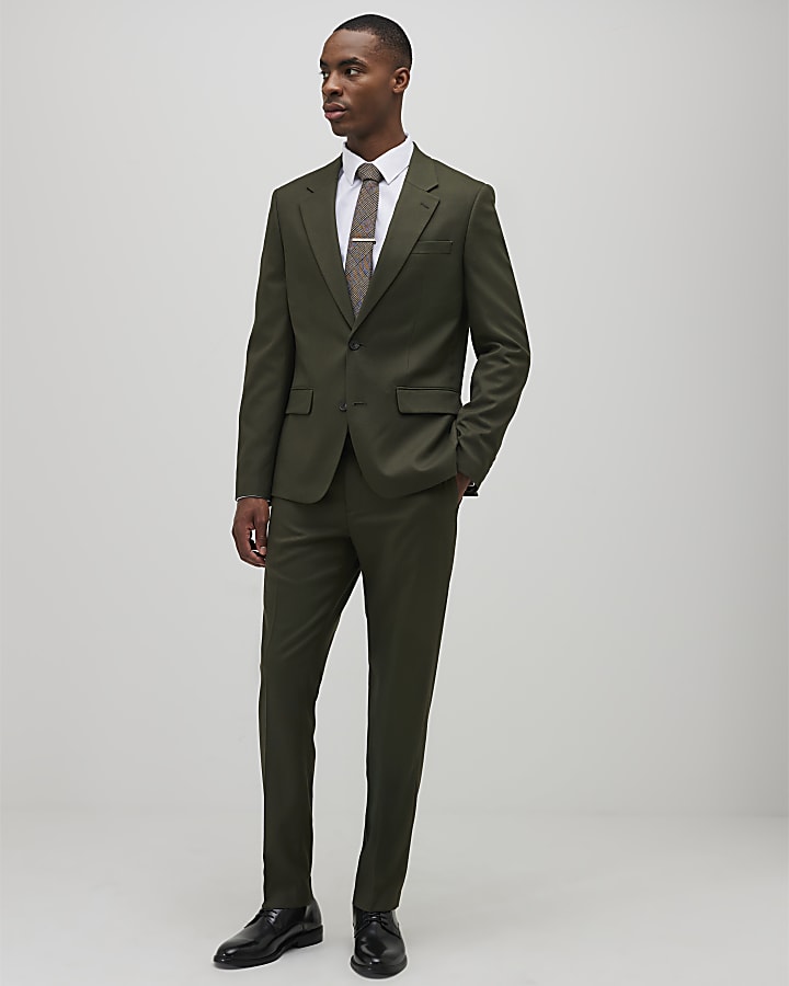 verde slim fit giacca strutturata