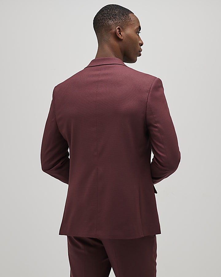 rosso slim fit giacca strutturata