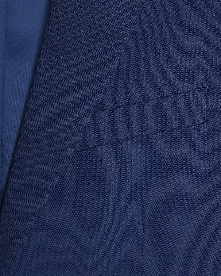 blu skinny fit con texture giacca