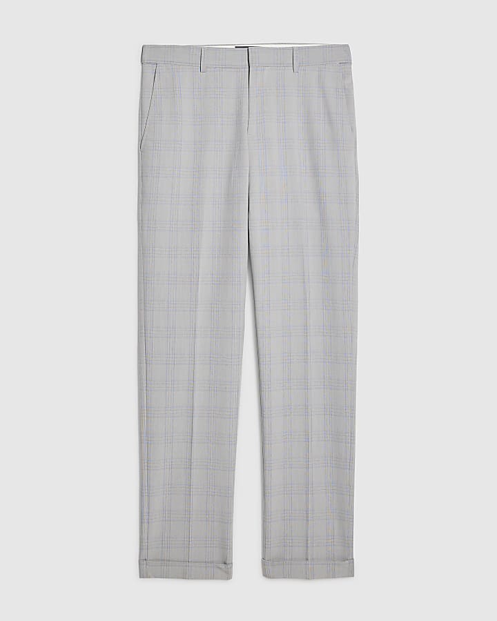 blu slim fit check slim tuta pantaloni