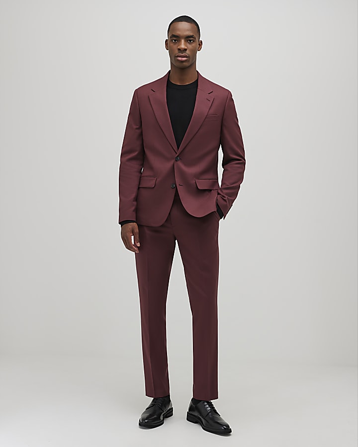 rosso slim fit texture tuta pantaloni