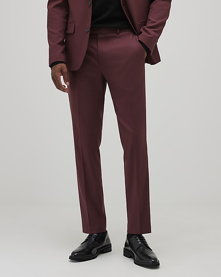 rosso slim fit texture tuta pantaloni